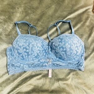 PINK Victoria's Secret Floral Lace Bralette Push Up